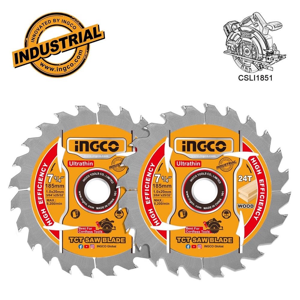 Accessories - Consumables - Δίσκος Κοπής Ξύλου Λεπτός 2 τεμ. 185mm